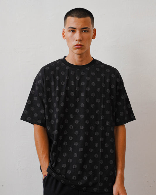 Monogram Ambigram Logo T-Shirt - Jet Black